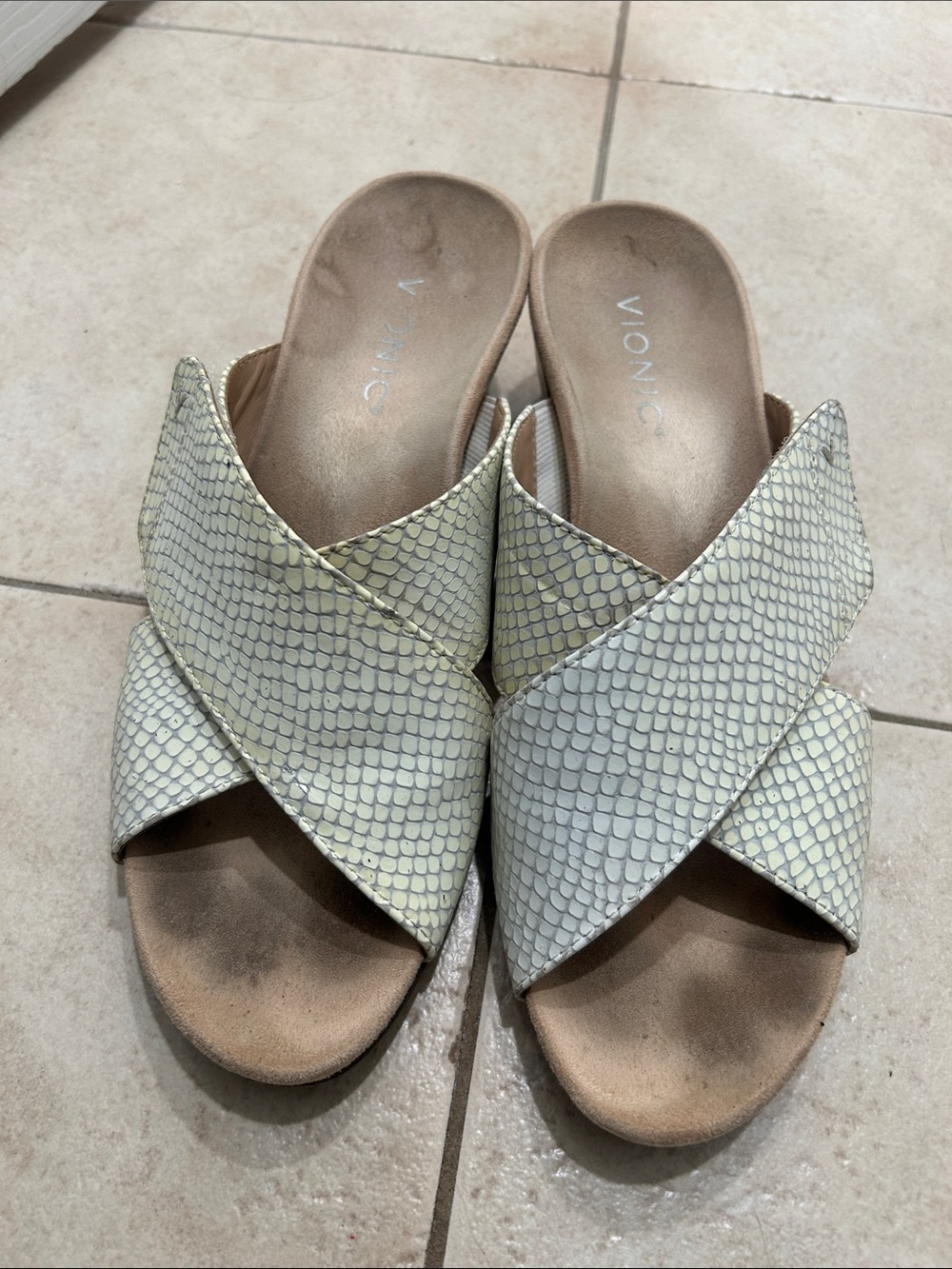 Vionic Leticia Women's Crisscross Slide Mules Size 8.5